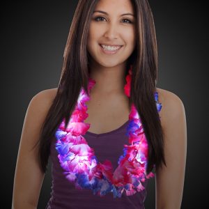 33" LED Light Up Glow Silk Flower Leis