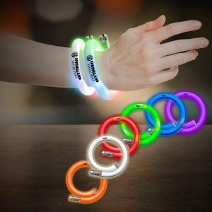 11" Coil Tube Bracelets w/Flashing LED Lights
