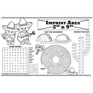 Mexican Restaurant Imprint Colorable Placemat