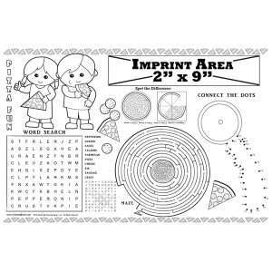 Pizza Fun Imprint Colorable Placemat