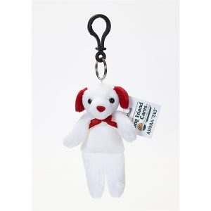 White Dog Zipper Pull