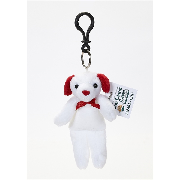 White Dog Zipper Pull