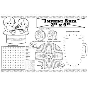 Coffee Shop Imprint Colorable Placemat
