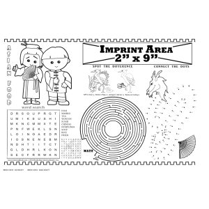 Asian Restaurant Imprint Colorable Placemat