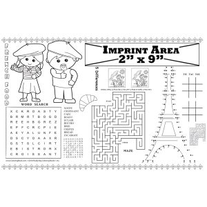 French Restaurant - Imprintable Colorable Placemat