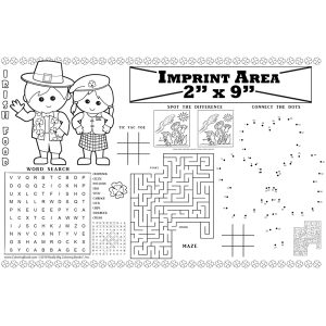 Irish Restaurant Imprint Colorable Placemat