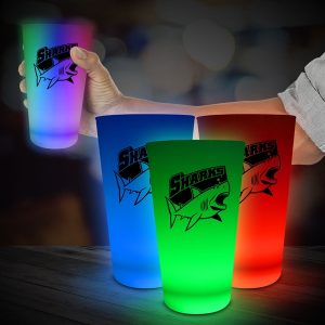 LED Glow Light Up Neon Look 16 oz Pint Glass