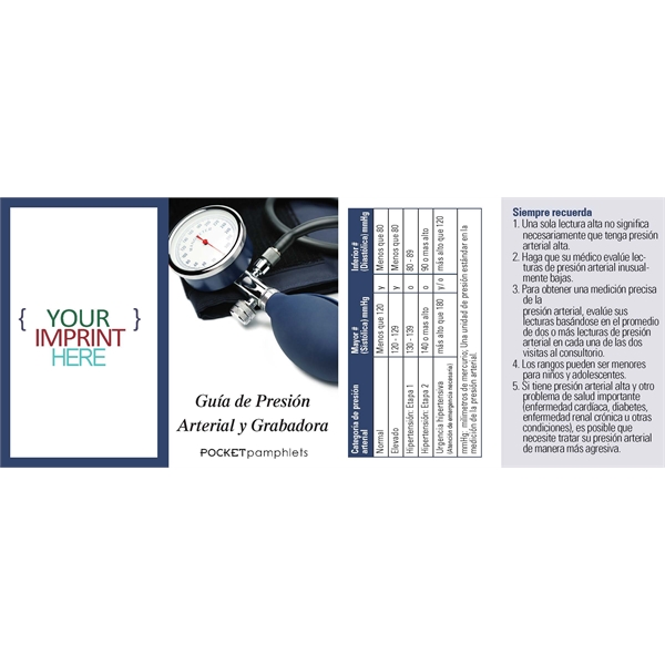 Spanish Blood Pressure Guide and Recorder Pocket Pamphlet