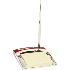 Wood/Metal Memo with Pen Holder Set