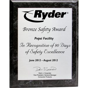 Wood Plaque with Marble Finish