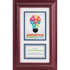 Rosewood Framed Award