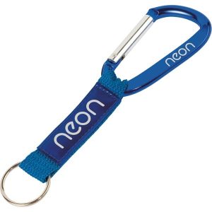 Key Tag Carabiner with Strap and PVC Patch