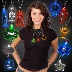LED Acrylic Pendant Necklace - Assorted Styles and Colors