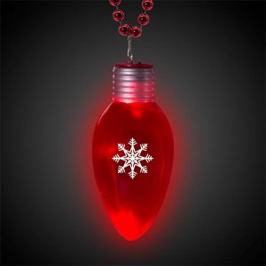 LED Jumbo Christmas Bulb Necklace