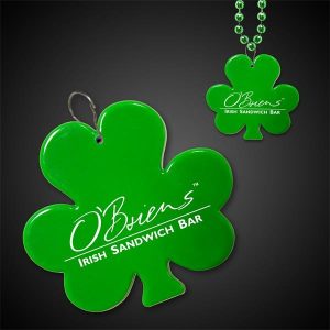 2 1/2" Clip On Shamrock Medallion Badge