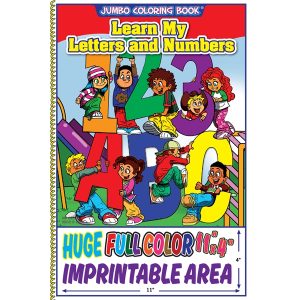 ABC-123 Learn My Letters - Jumbo Imprintable Coloring Book
