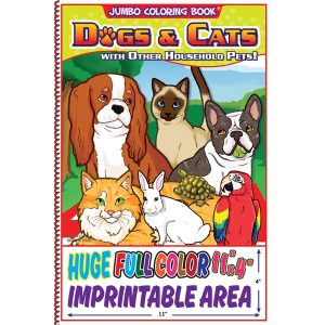 Dogs and Cats - Jumbo Imprintable Coloring Book