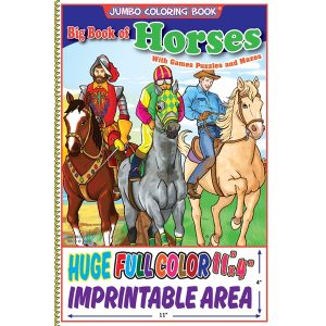 Horses - Jumbo Imprintable Coloring Book