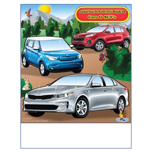 Cars and SUV's Kia Imprintable Coloring Book