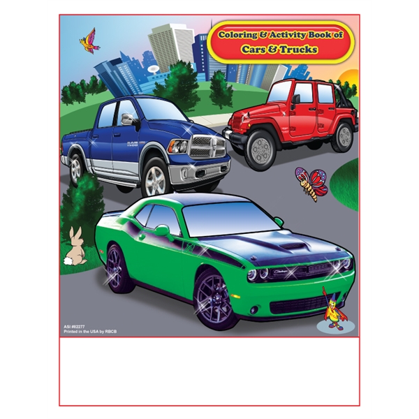 Cars and Trucks Chrysler Imprintable Coloring Book