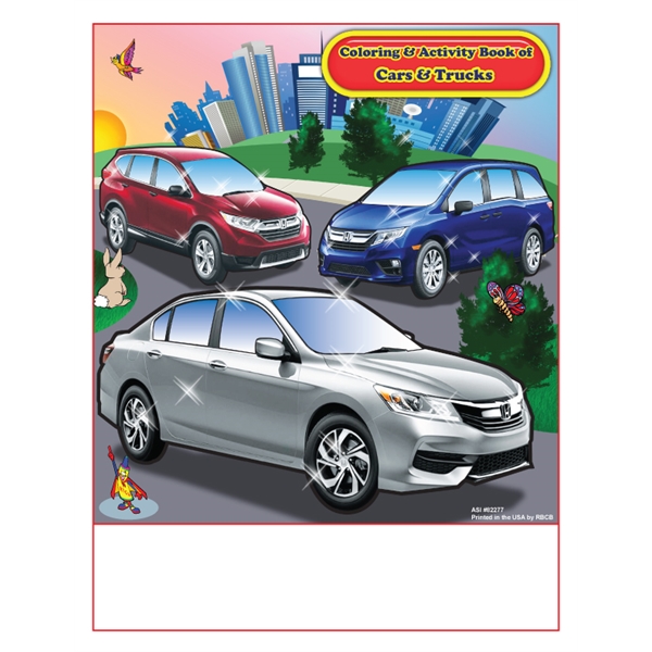 Cars and Trucks Honda Imprintable Coloring Book