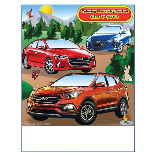 Cars and SUV's Hyundai Imprintable Coloring Book