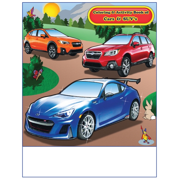 Cars and SUV's Subaruvehicles Imprintable Coloring Book
