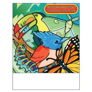 Butterflies Birds and Bugs Imprintable Coloring Book
