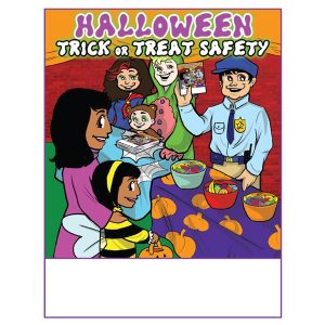 Trick or Treat Safety Imprintable Coloring Book