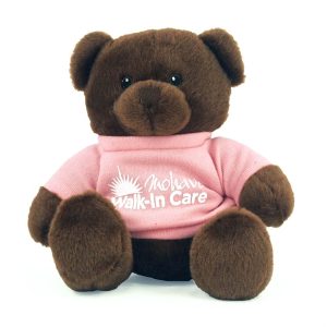 6" Cocoa Honey Bear with t-shirt and one color imprint