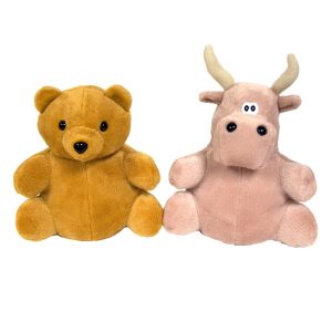 10"  Bear/Tan Bull Reversible Puppet
