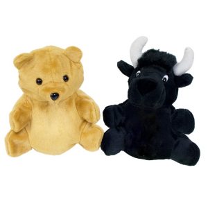 7" Bear/Black Bull Reversible Puppet