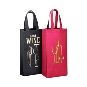Non-Woven Double Bottle Wine Tote Bag