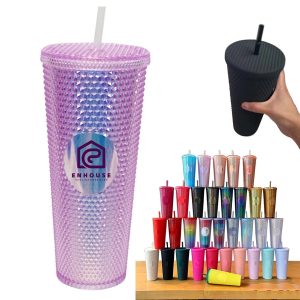 Studded Cup w/ Lid and Straw