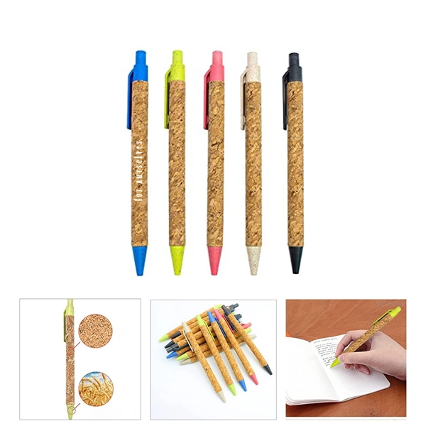 Retractable Cork Ballpoint Pens