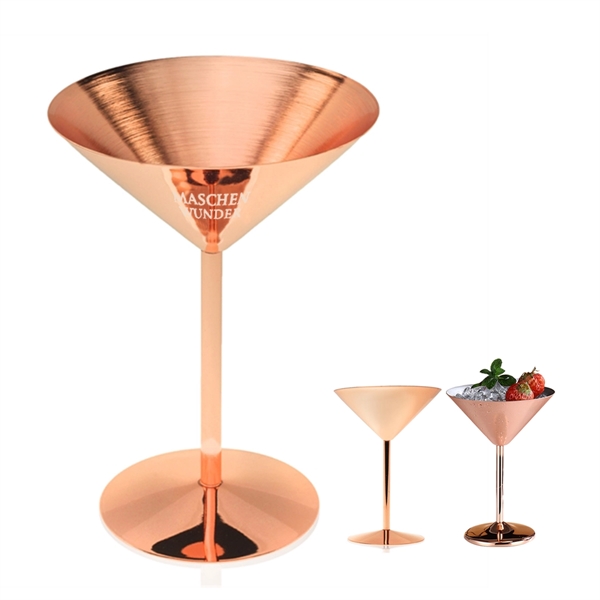 8 Oz. Copper Coated Martini Glasses