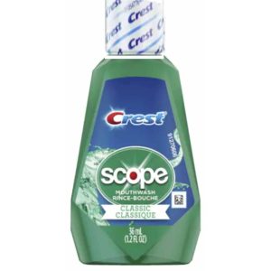 Scope/Crest  Mouthwash, 1.2 oz with Full Color Decal Applied