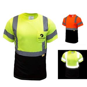 Short Sleeve Safety T-shirt With 2 Inch Replective Tape