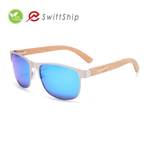 Wooden Classic Aviator Sunglasses-1515M