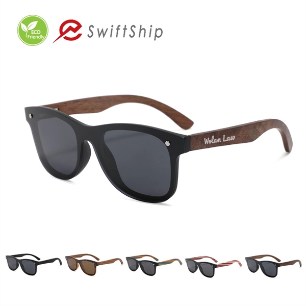 Wood Temple Polarized Sunglasses - 1504