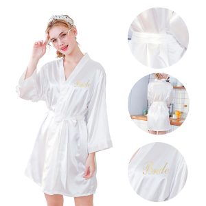 Women's Solid Satin Robes