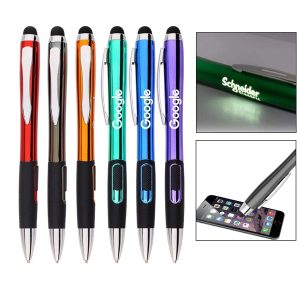 Retractable Ballpoint Pen w/ LED Light