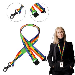 Custom 3/4" Lanyard w/ Lobster Claw and Buckle