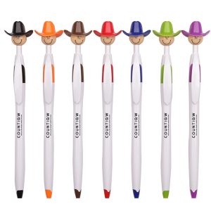 Cowboy Hat Smiley Ballpoint Pens
