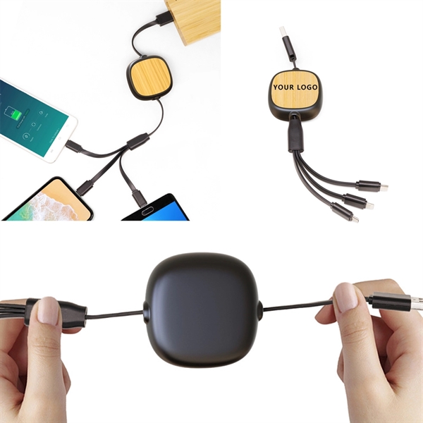 3 in 1 Retractable 5A Fast Charging Cable For Phone