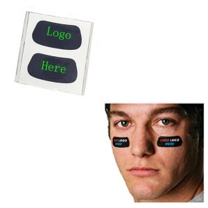 Custom Non Glare Eye Strips / Black Sticker
