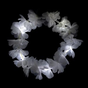 LED White Lei Headband