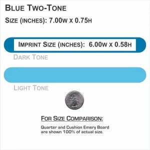 7" Two tone Blue Foam Cushion Salon Emery Board