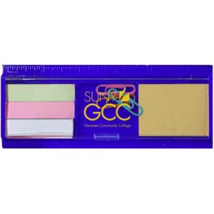 Ruler with Top Compartment for 10 Paper Clips, Sticky Notes