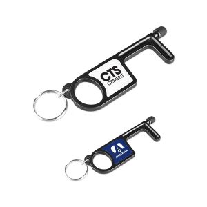 No-Touch Tool with Key Ring and Stylus